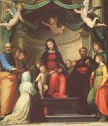Fra Bartolommeo, The Mystic Marriage of st Catherine of Siena,with Eight Saints (mk05)